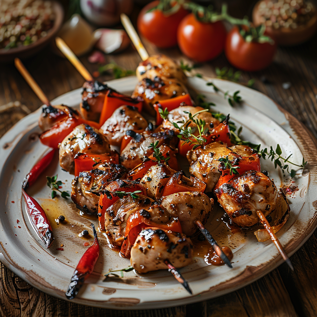 Brochettes de poulet marinées aux herbes de Provence : le goût du soleil à votre table