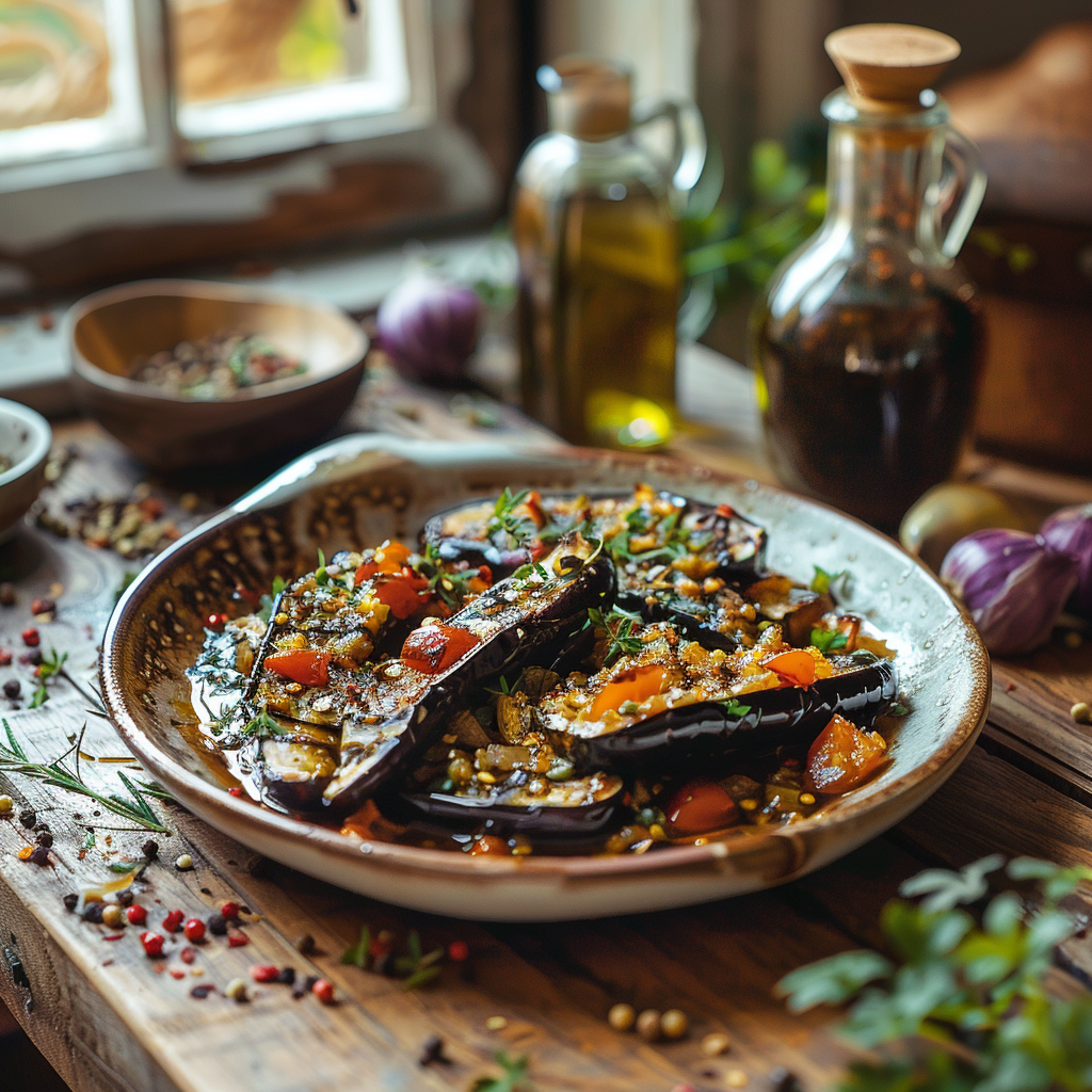 Aubergines grillées à l'huile d'olive, un délice provençal facile