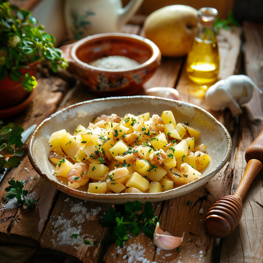 Salade de pommes de terre au thon : le classique réconfortant de Mamie Julia