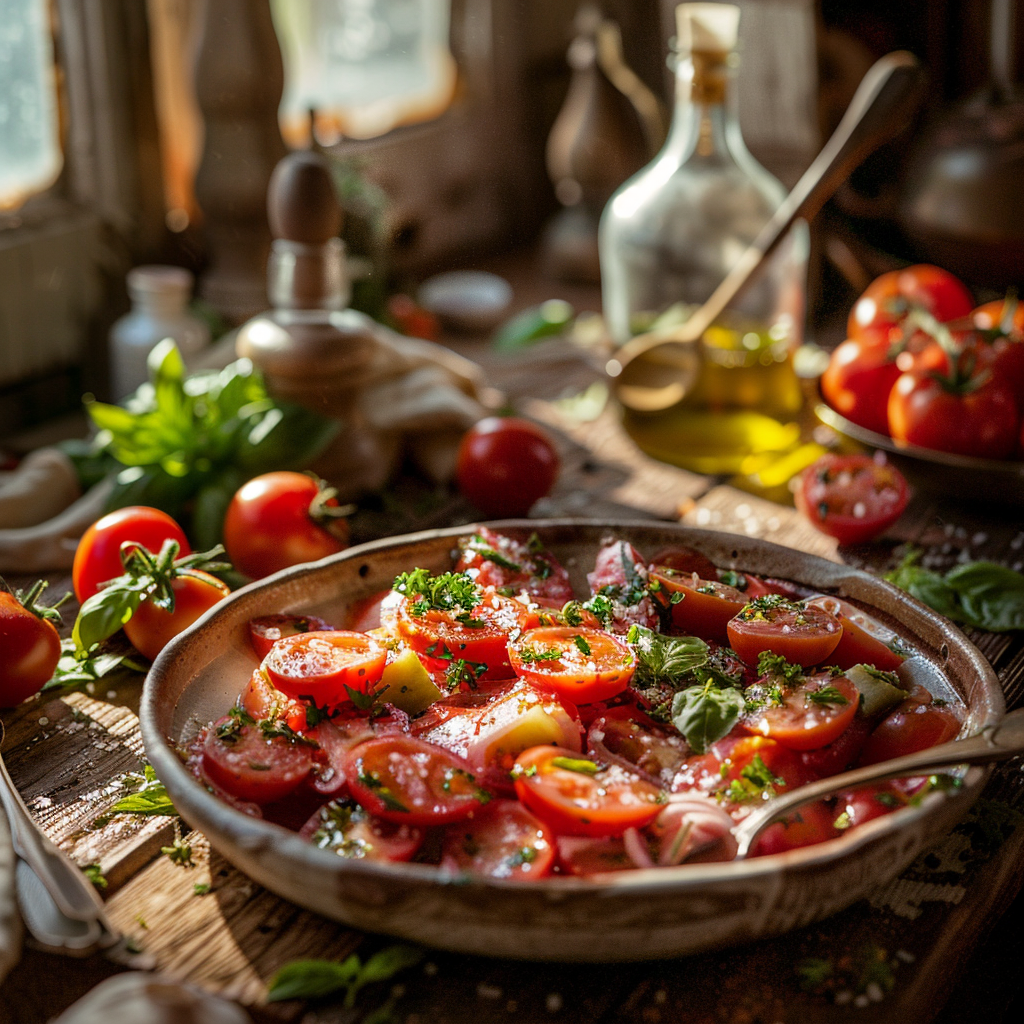 Salade de tomates anciennes : Simplicité et Saveurs d'Antan