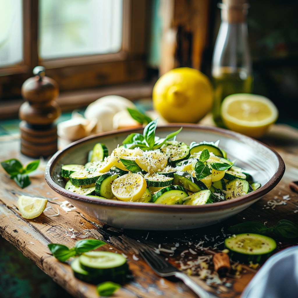 Salade de courgettes crues citron parmesan : la fraîcheur à la provençale