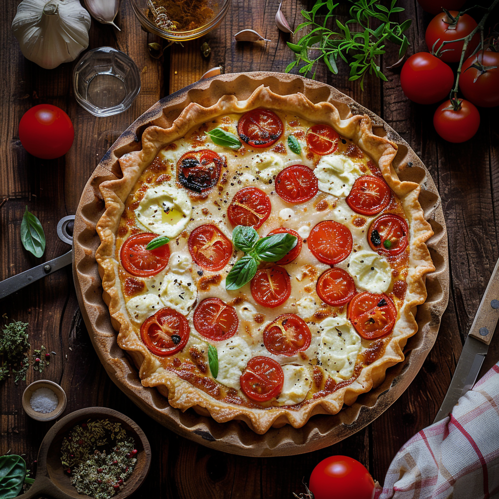 Quiche Tomate Mozzarella : Le Goût de l'Été dans Votre Assiette