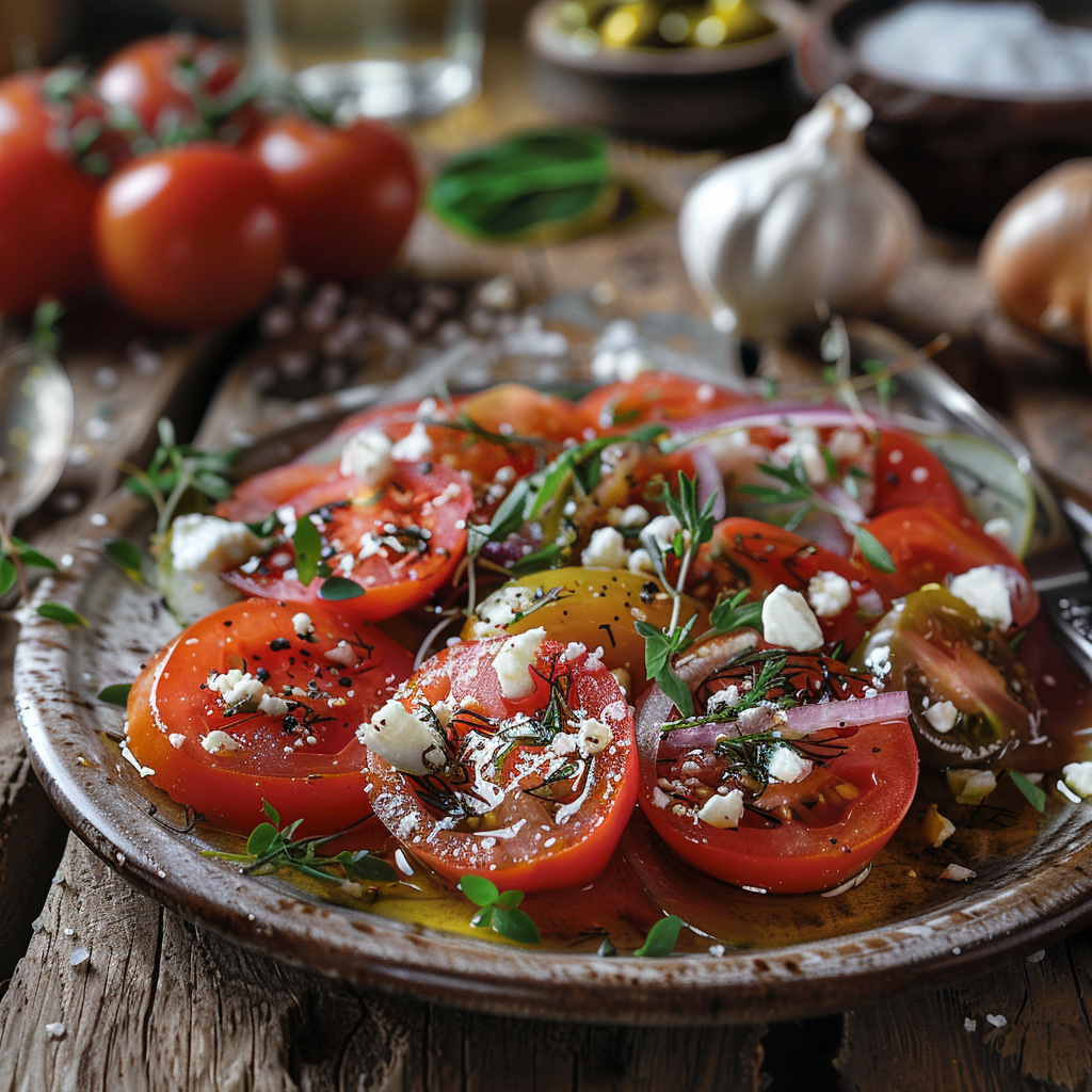 Salade Grecque Tomate Concombre Feta : Fraîcheur et Simplicité à la Grecque