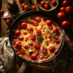 Clafoutis salé aux tomates cerises : Le soleil dans votre assiette !